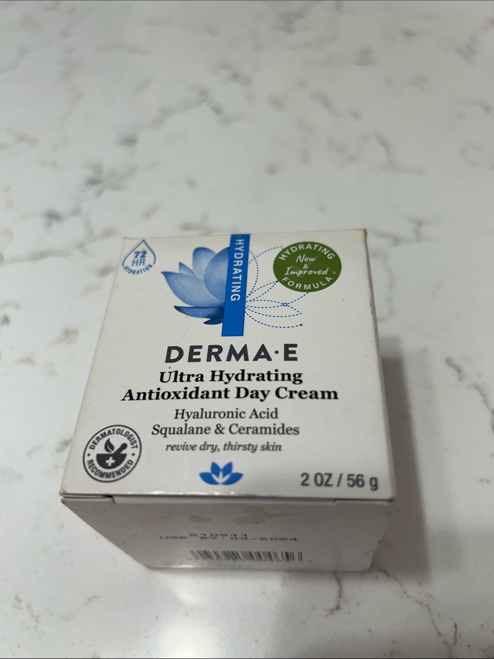 Derma E Ultra Hydrating Antioxidant Day Cream - White/Blue